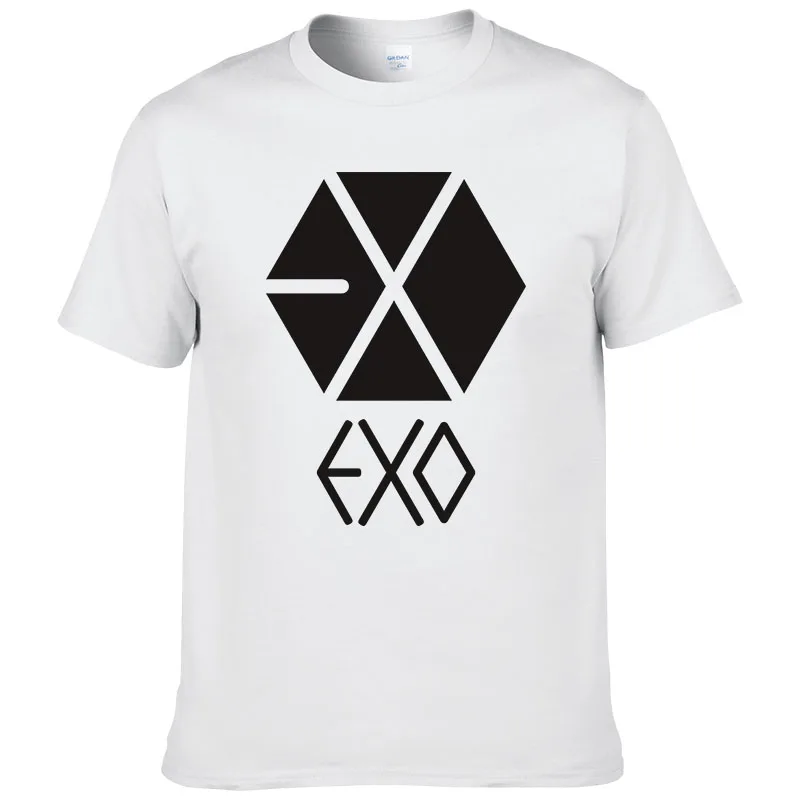 Лето 2017 г. модная Корейская экзо с коротким рукавом Печать Прохладный Футболка