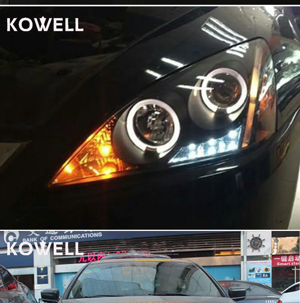 KOWELL Автомобиль Стайлинг фара для Honda Accord 2003-2007 светодиодный фары DRL HID Xenon Биксеноновые линзы