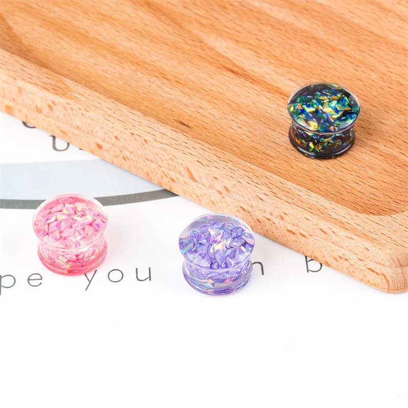 Акриловые туннели с заглушкой для ушей Симпатичные тоннели винтовым креплением