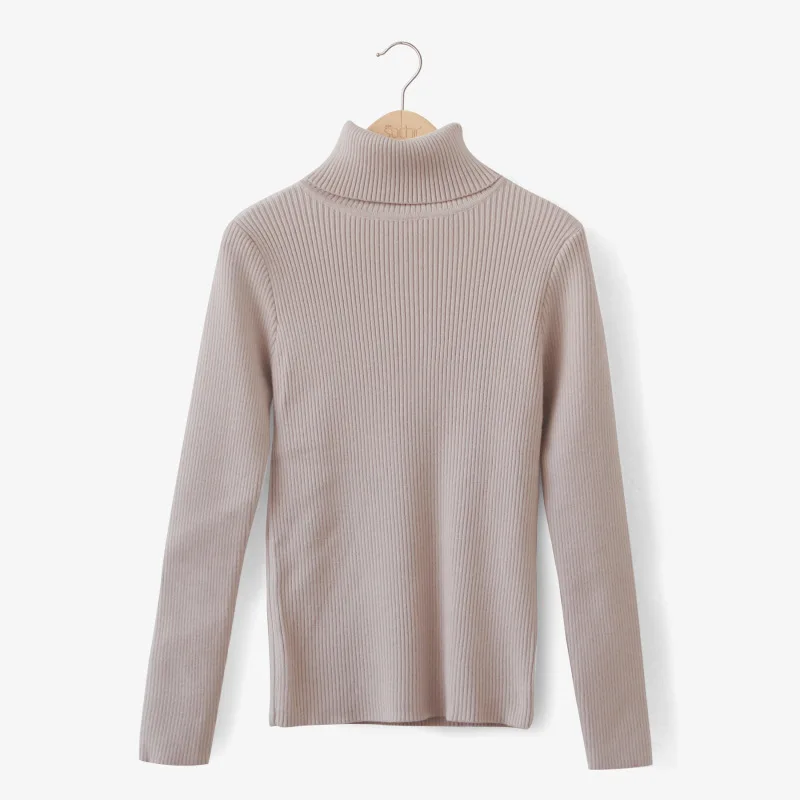 Women's Sweater Turtleneck Slim Solid Pullover for Lady Flexible Multi Color Optional SW692 | Женская одежда