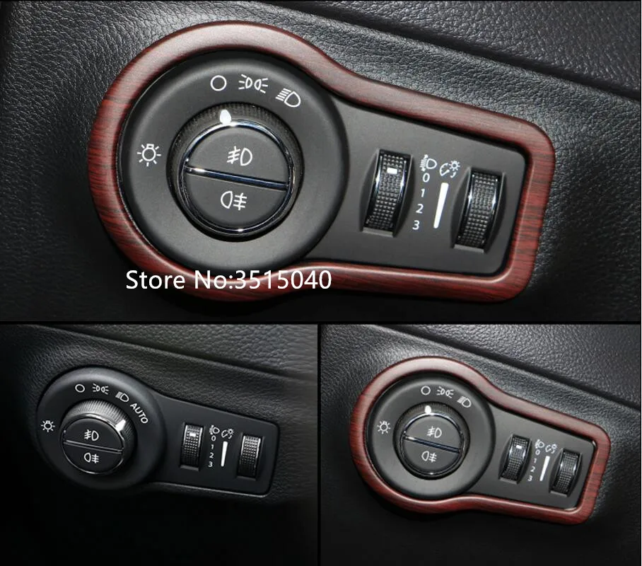 Для Jeep Compass 2017 1 шт. Фирменная Новинка дерево ABS Chrome Frame регулировка фар крышка