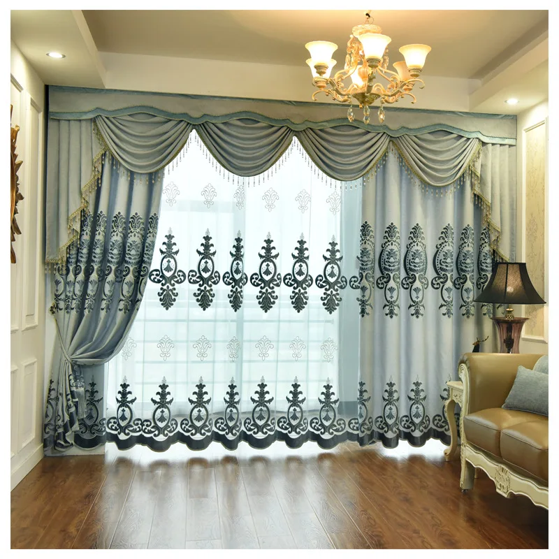 Шторы s для спальни жаккардовый шенилл valance swag шторы с вышивкой гостиной Новая