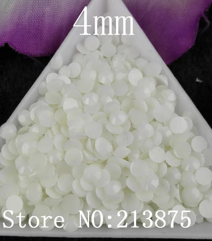 

Бесплатная доставка 5000 шт несколько граней белая Смола 4 мм плоские стразы аппликация Стразы не HotFix дизайн ногтей SS16
