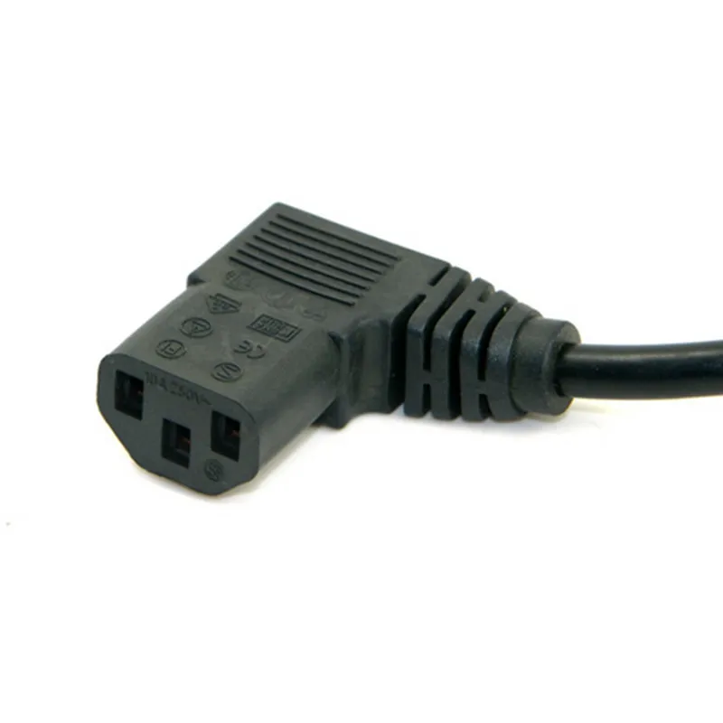 Европейский штекер плоский Nema 5 15P IEC C13 левый Ang светодиодный шнур питания для ЖК