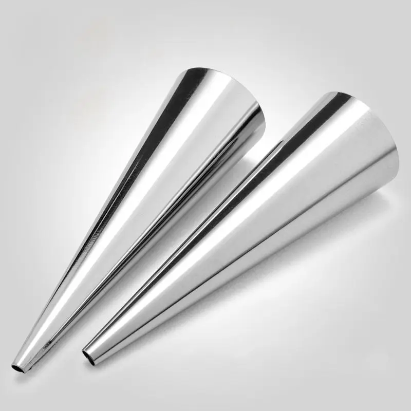 5pcs DIY Baking Cones Stainless Steel Spiral Baked Croissants Tubes Horn Pastry Roll Cake Mold Bakeware | Дом и сад