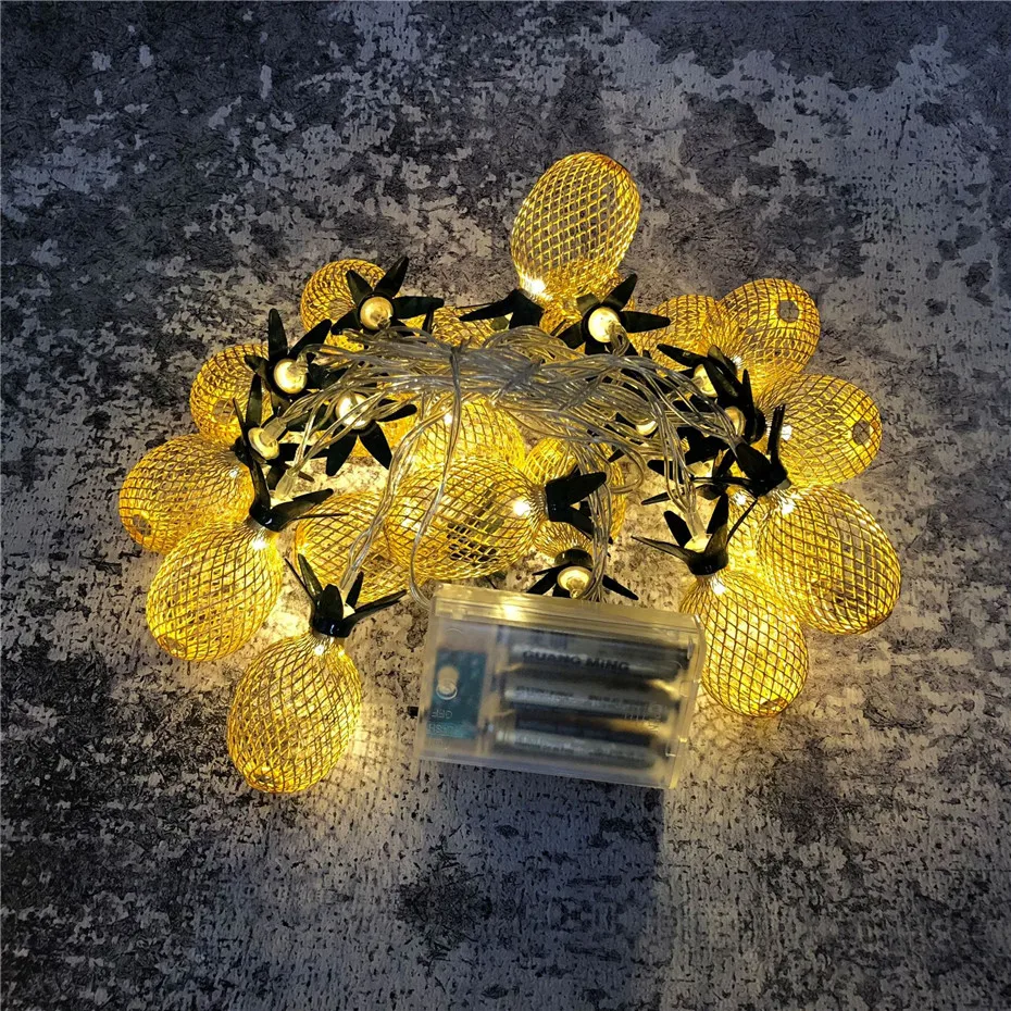 Светодиодный Ночной светильник в виде ананаса 3 м сказочный 10/20 фонарики гирлянда