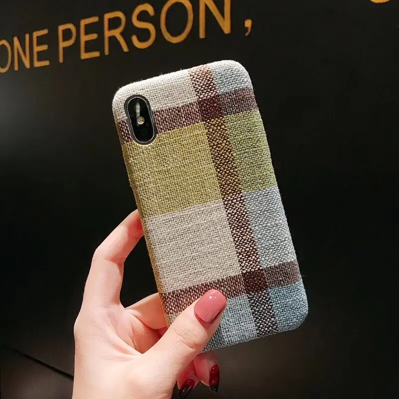 Оригинальный британский стиль плюшевые белье Чехол для iphone X 10 XR XS MAX красочный