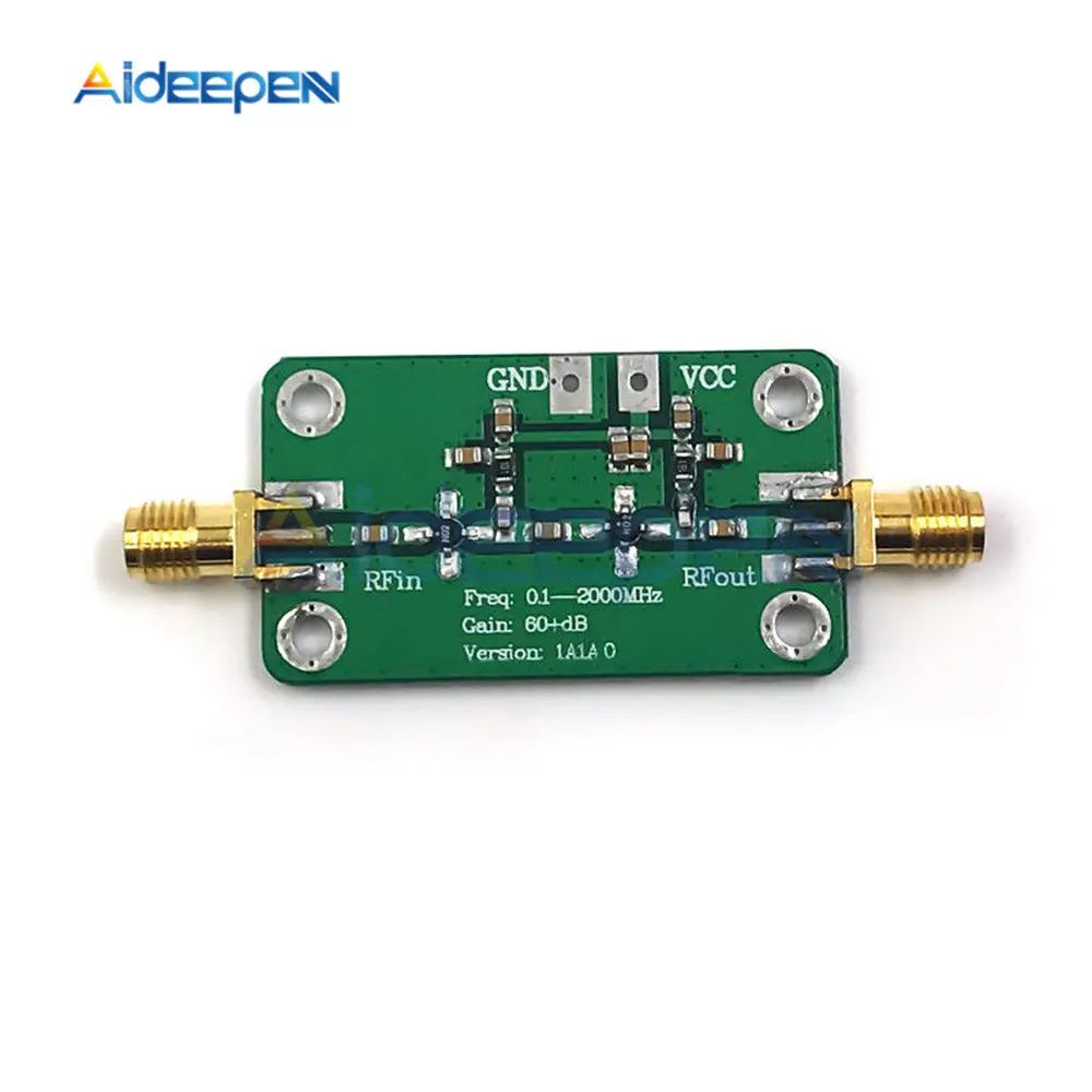 0 1 2000MHz Gain 60dB широкополосный усилитель РЧ Module LNA ~ 2GHZ DC 6 12V 35mA низкий уровень