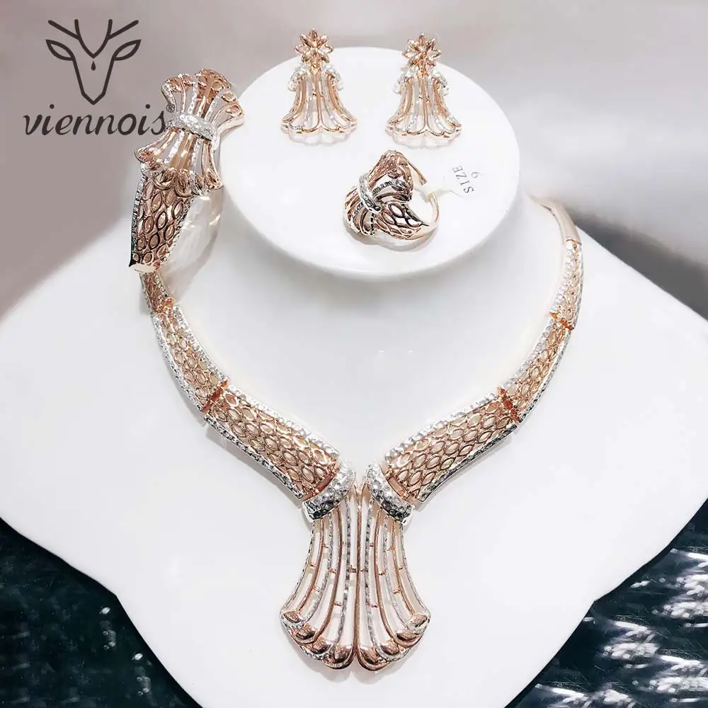 Viennois микс серебро/розовое золото цвет серьги гвоздики большие полые африканские