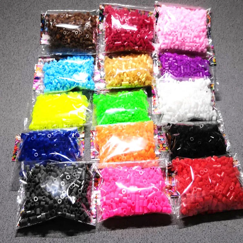 15 цветов Детские бусины Hama 5 мм Perler в комплекте сменные 3D Пазлы креативные сделай