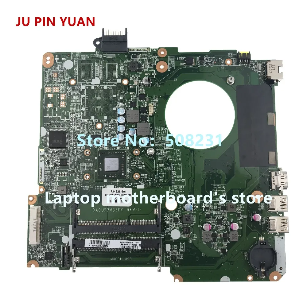 Ju pin yuan 734826-501 734826-001 аккумулятор большой емкости U93 DA0U93MB6D0 материнская плата для hp павильон 15-N 15-F 15Z-N ноутбук материнская плата полностью протестирована