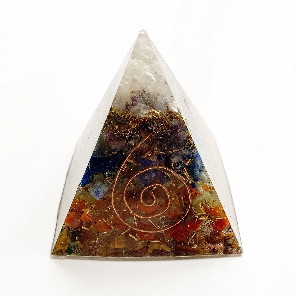 Фото Натуральные пирамидные кристаллические лечебные камни 7 чакр кристаллы оргона 1
