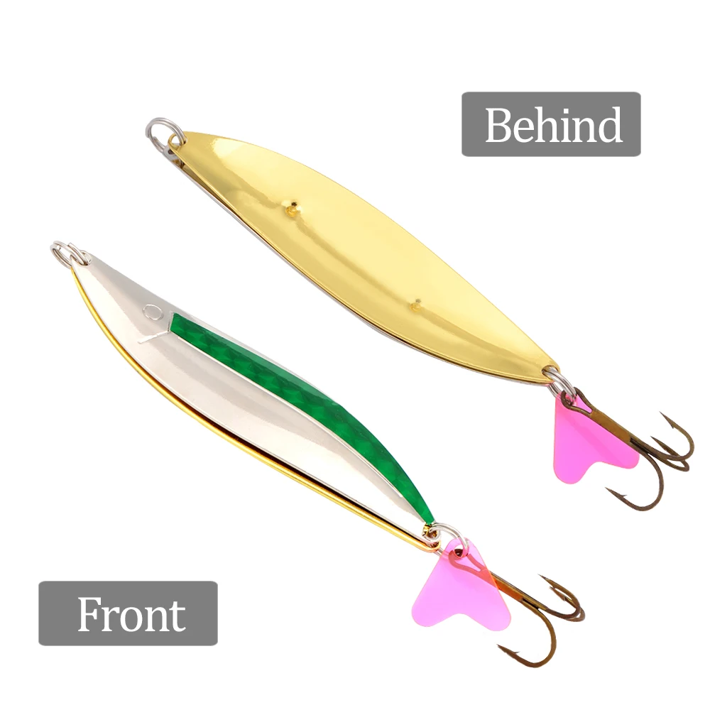 FTK 1PC 12CM Metal Sequins Fishing Lure Spoon Noise Paillette Hard Baits with 2# Treble Hook Pesca Tackle | Спорт и развлечения