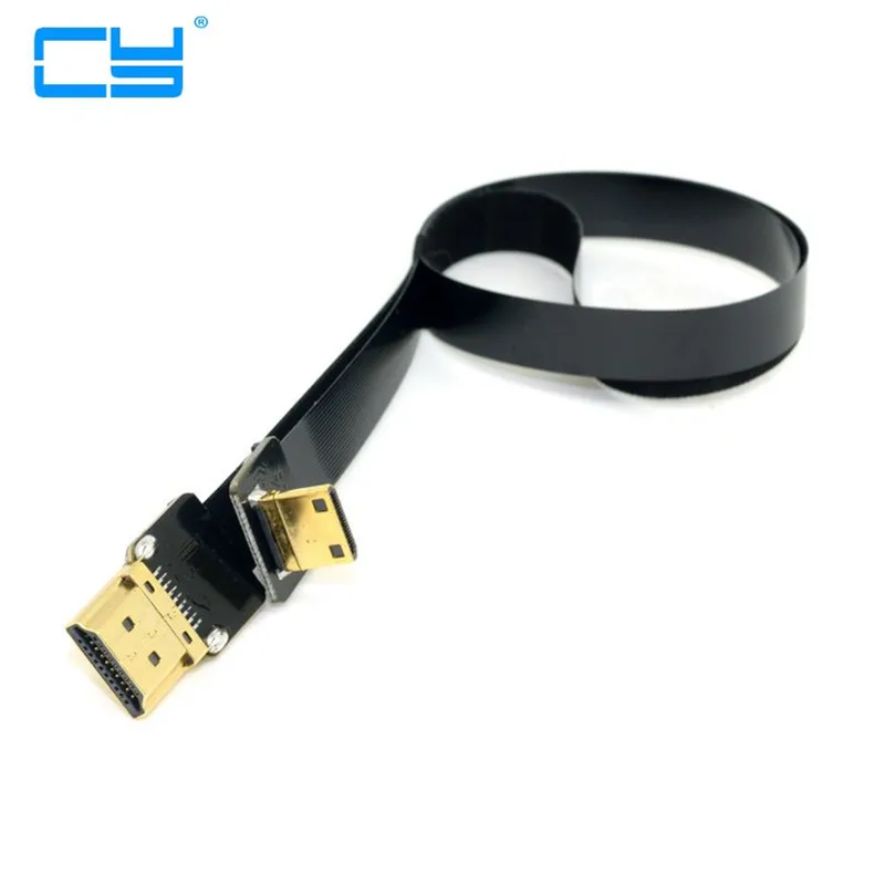 

5 см-80 см FPV тип А штекер к HDMI-совместимый штекер HDTV FPC плоский кабель для мультикоптера аэрофотосъемки