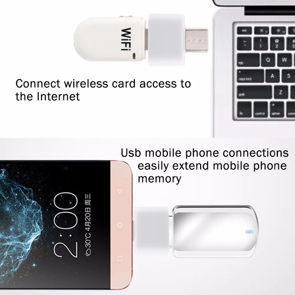 HAWEEL пластиковый USB Type-C папа к 2 0 Женский OTG передачи данных зарядный адаптер для