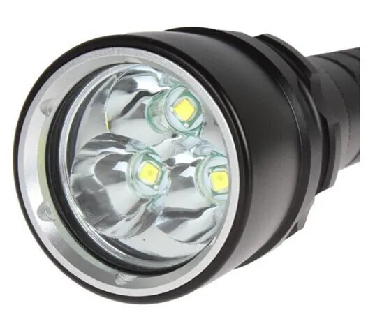 Бесплатная доставка 4000 люмен 3 x CREE XM-L L2 светодиодный фонарик для дайвинга 2x18650 |