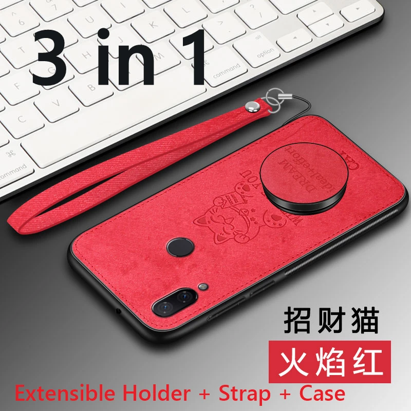 Cat-3in1-Red Накладка Олень чехол для Xiaomi mi 8 9 SE Red mi 5 Plus 7 6A S2 6 Pro Note 4X5 Global 6 7 Pro автомобильный Магнитный чехол для Red mi 7 - Цвет: Cat-3in1-Red