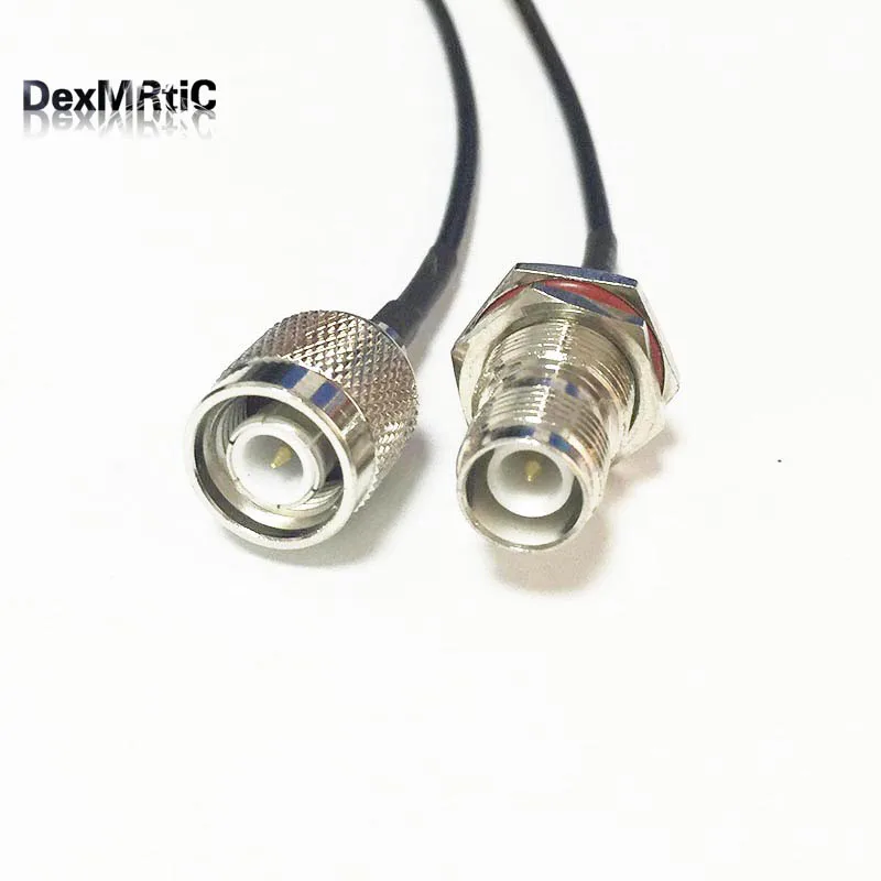 

New TNC Male Plug Switch RP-TNC Female bulkhead pigtail cable RG174 Wholesale 20CM 8" Adapter
