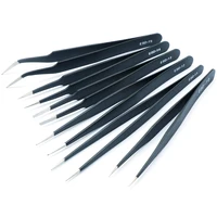 yyt anti static tweezers stainless steel tweezers special tip thickened tweezers elbow pointed flat mouth holding