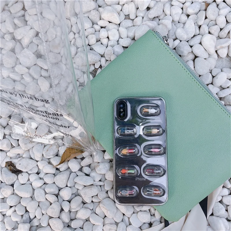 Чехол для телефона JAMULAR 3D с милыми капсуловыми таблетками iPhone XS MAX XR 8 6 6s X 7 Plus