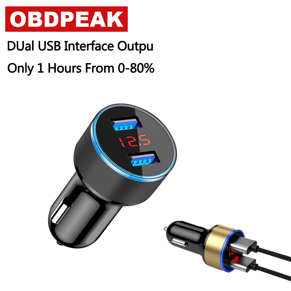 Двойной USB Quick Charge 3.1A автомобильное зарядное устройство для напряжения/тока