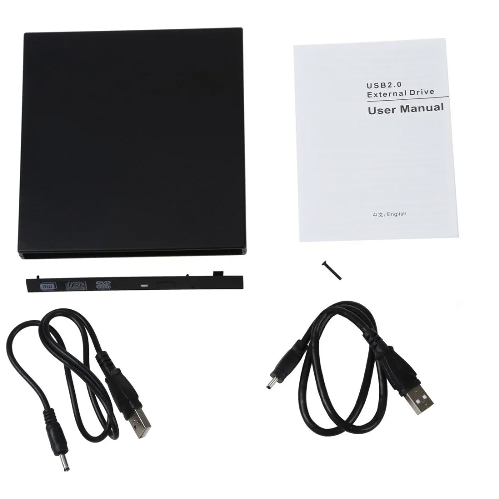 Внешний USB2.0 Тонкий чехол для 9 5 мм SATA ноутбука лоток CD DVD привод горелки|external