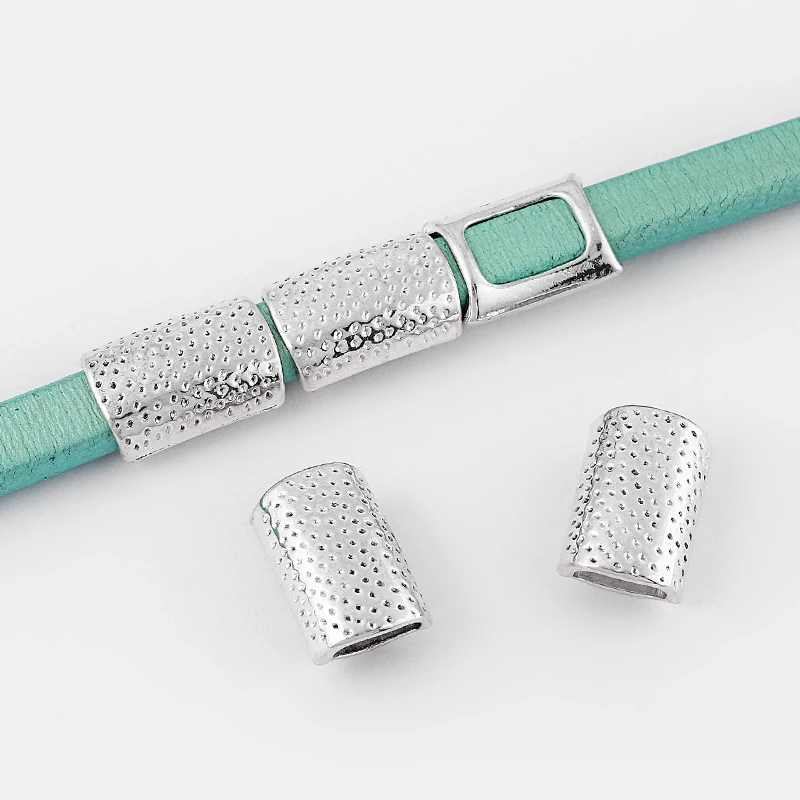 

20pcs Slider Spacers Beads 10.5x6.7mm For Licorice Leather