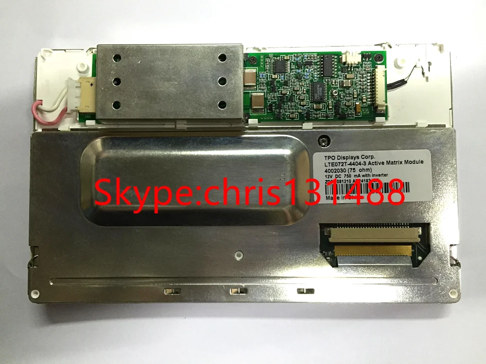 Оригинальный дисплей TPO LTE072T-4404-3 CN-PKS 12V экран активная Martrix модуль для