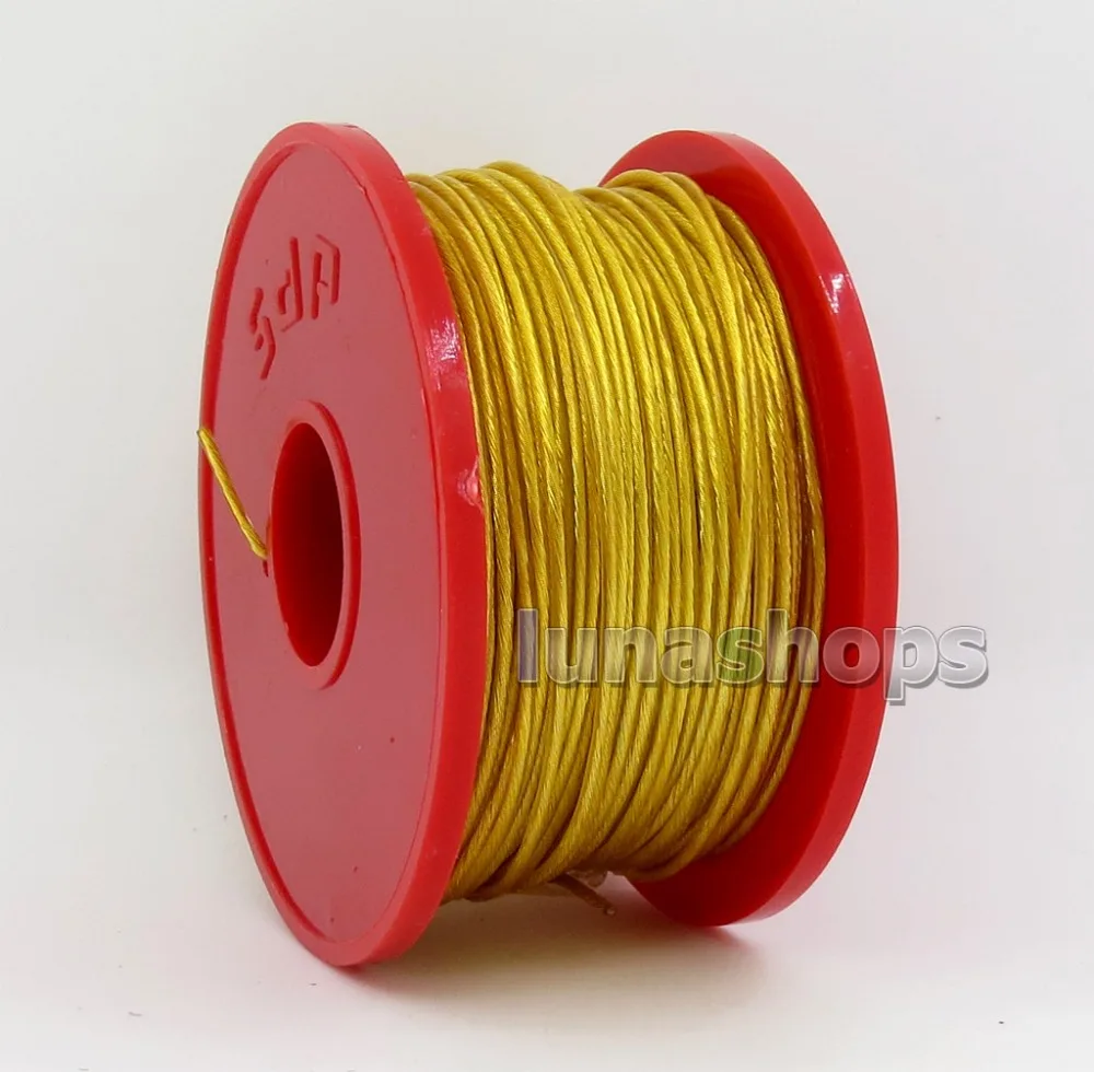 LN005737 30 м Acrolink OCC посеребренный + Позолоченный 24AWG 19*0 1 мм PUR OD DIY кабель для наушников