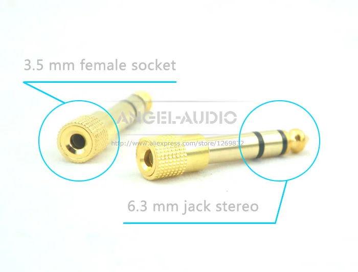 Высокое качество 3 шт./лот 1/4 &quot6 мм стерео разъем для 1/8&quot 5 TRS женский пианино