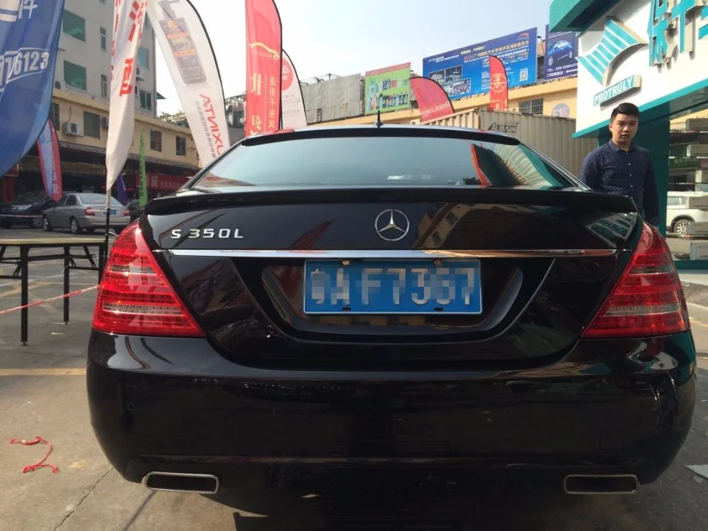 Спойлер для benz S class w221 2006 2015 S65 стиль ABS спойлер из материала на задний багажник
