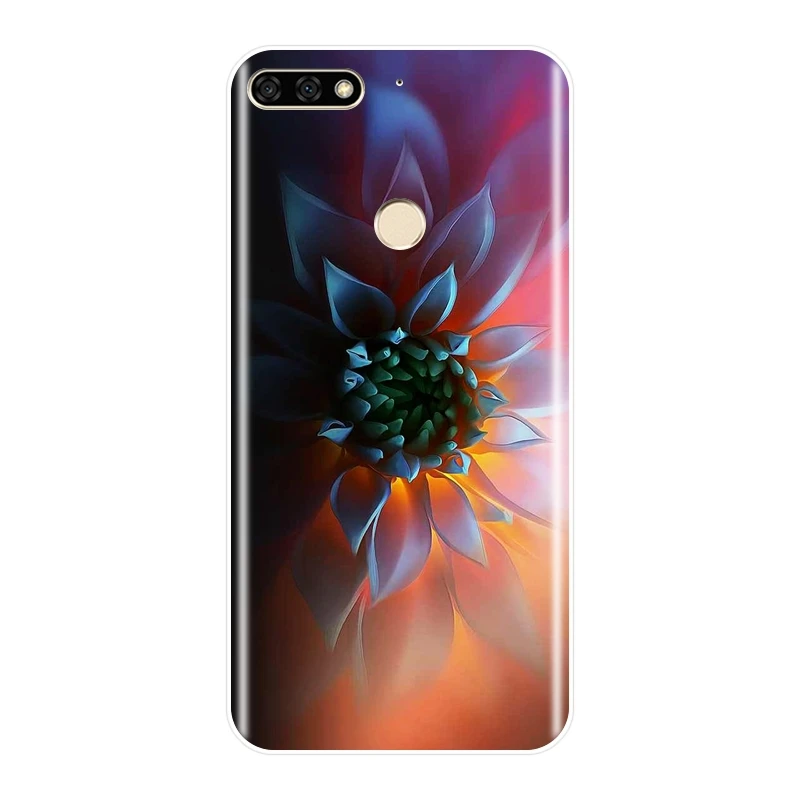 Для Huawei Honor 7 8 9 10 Lite чехол силиконовый цветок мягкая задняя крышка для 8X MAX 7S 7X 7A 7C Pro