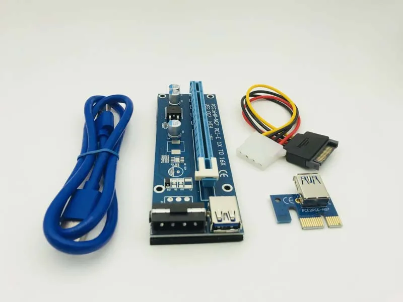 PCIE USB 3 0 30 см 60 pcie расширитель переходная карта 1x к 16x Дата кабель SATA 4Pin IDE Molex