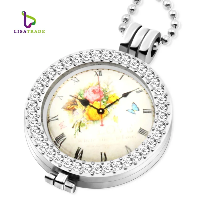 Женская модель часов диск для монет 33 мм подходит держателя 35 с цепочкой из