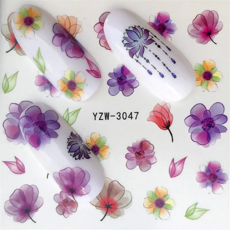 

10 Styles Ice Cream / Cat / Black and White Bow Nail Art Water Transfer Sticker Decals DIY Tips