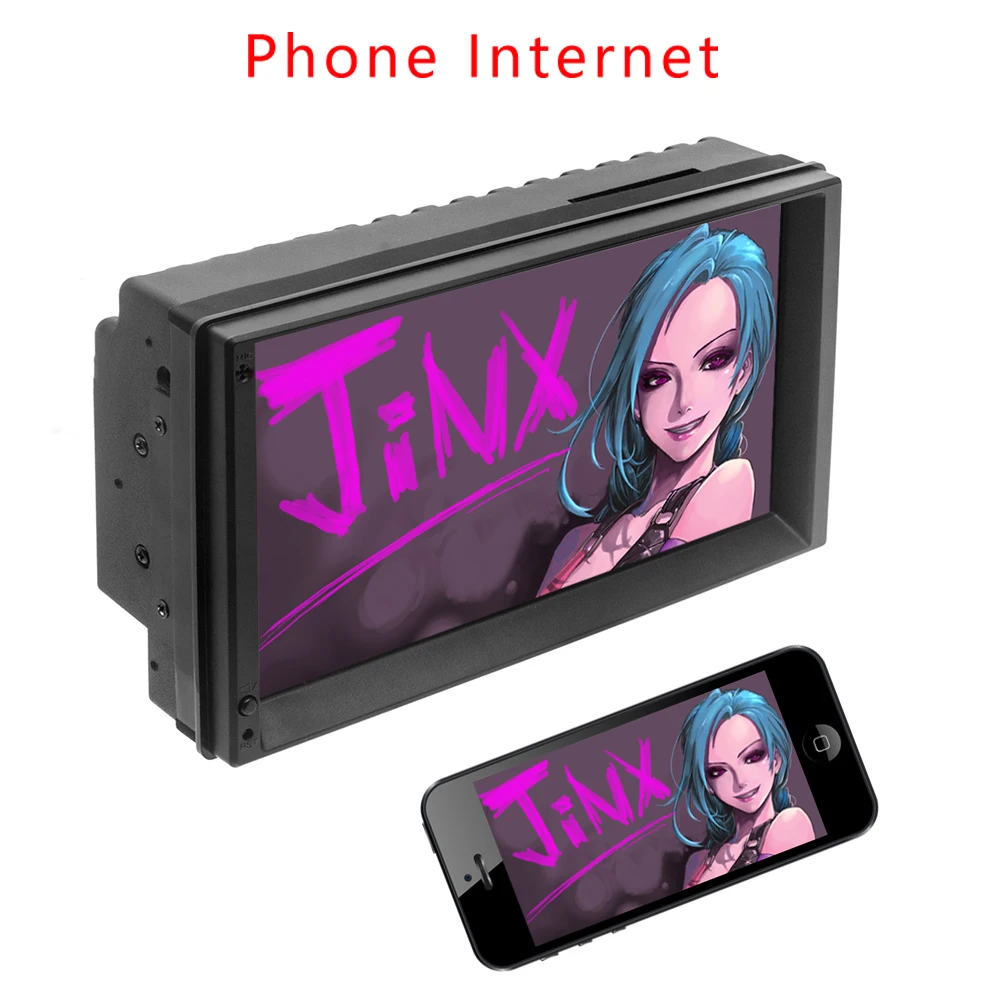 Camecho 2 Din автомагнитола gps навигация 7 &quotAndroid Автомагнитола автомобильный
