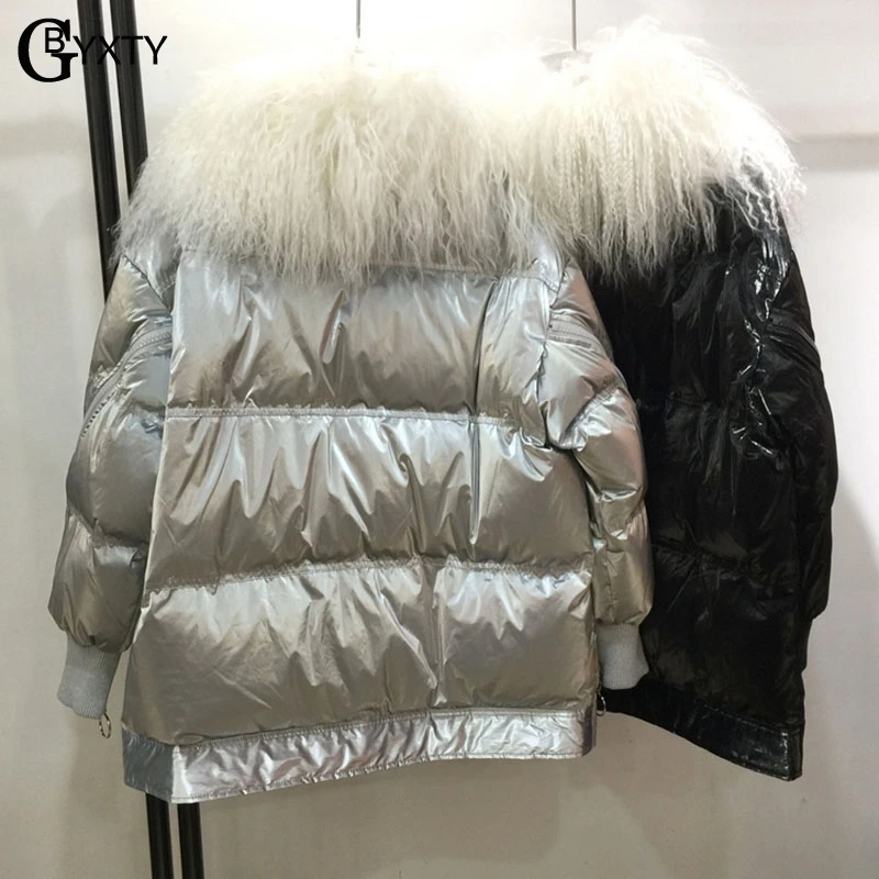 GBYXTY abrigos mujer Серебристая куртка-пуховик и пальто женская зимняя модная шерстяная