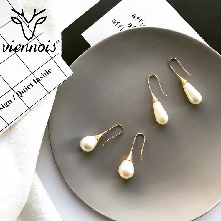 Viennois капельные серьги с искусственным жемчугом длинные темпераментные женские качественные персональные серьги в виде сердца для девушек
