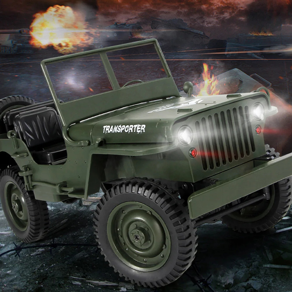 JJRC Q65 1:10 RC Автомобиль 2 4G 4WD Кабриолет светильник с дистанционным управлением Jeep