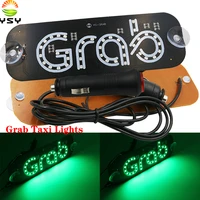 ysy 50pcslot new grab taxi led car windscreen cab indicator lamp sign green led windshield taxi light lamp dc12v