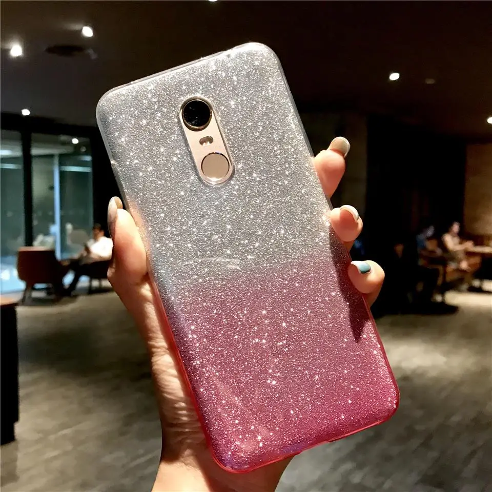 Glitter Rainbow TPU Silicone Case For XiaoMi RedMi 5 Plus 6 Pro 6A 5A 4A 3S Note 3 4 4X iphone XS MAX XR X SE 6s 7 8 Cover |
