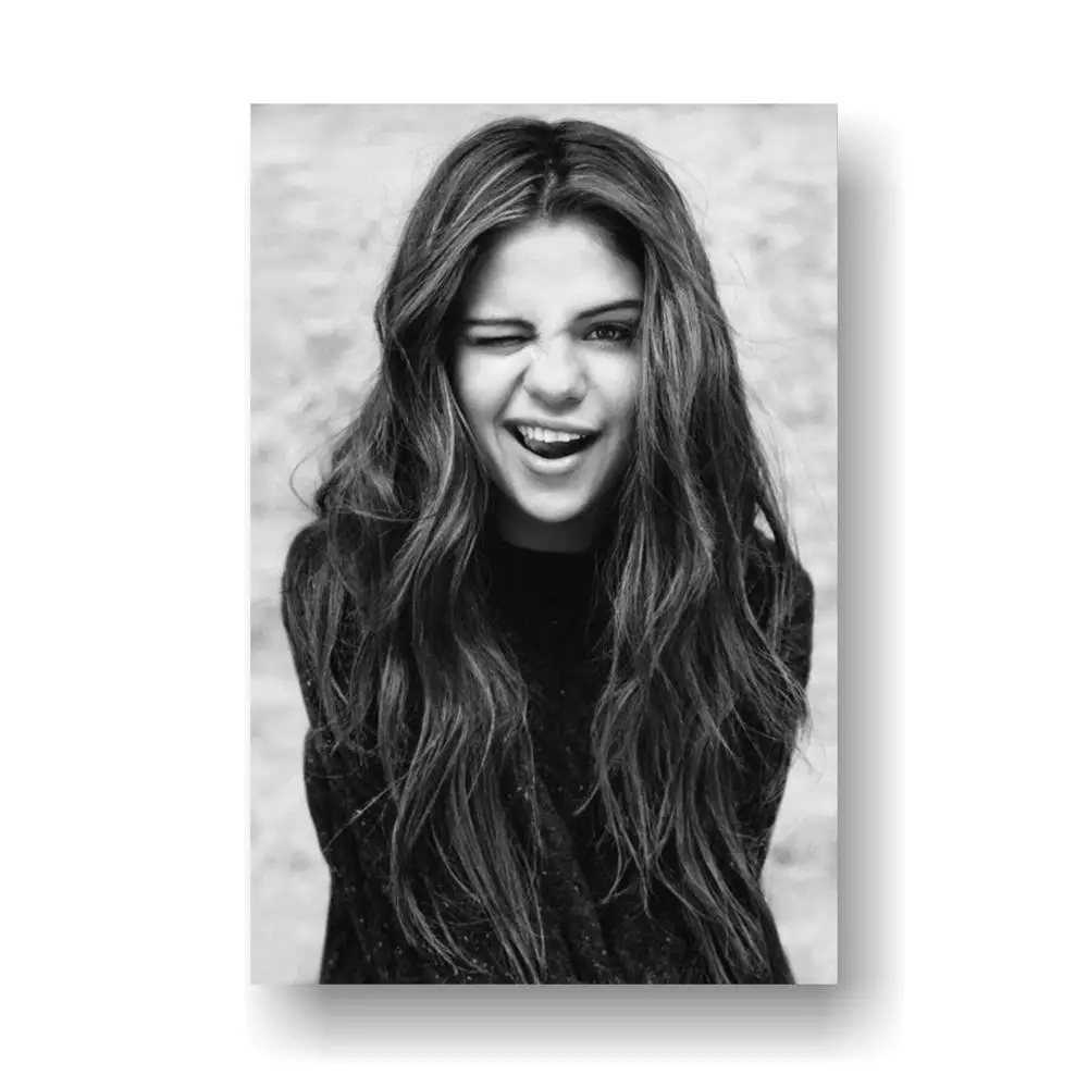 Тканевый плакат Selena gomez профессиональный домашний декор стен на заказ размер: (24