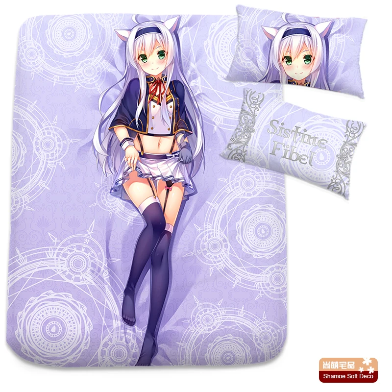 Чехол на матрас с аниме мультяшными героями акасика натяжная простыня