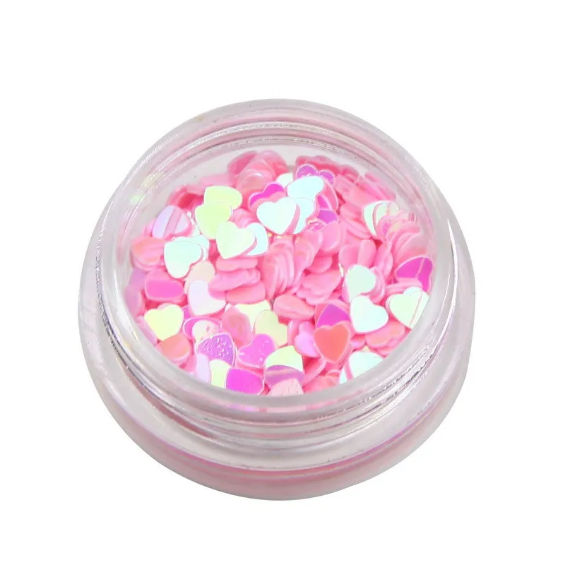 12 цветов Радужные Блестки Сердце Звезда шаблон ногтей набор блесток 3D акриловые