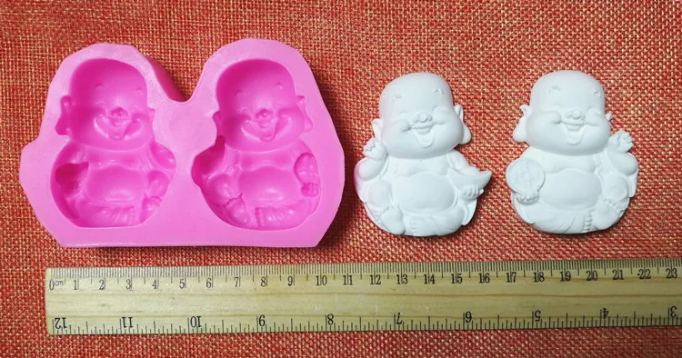 1396 тиллвелл силиконовые 3D формы в виде смеющегося монаха Будды форма статуи