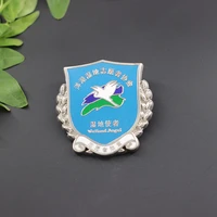 factory outlet custom sports badge hot sale engraving commemorative badge