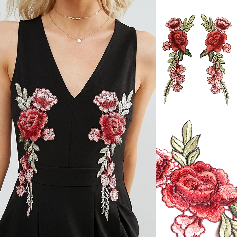 1 пара патч платье одежда аксессуары распродажа рубашка Декор горячий Пион шить