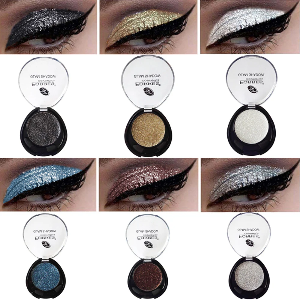 FaRRES Металлические тени для век пигмент водонепроницаемый белый алмаз золото