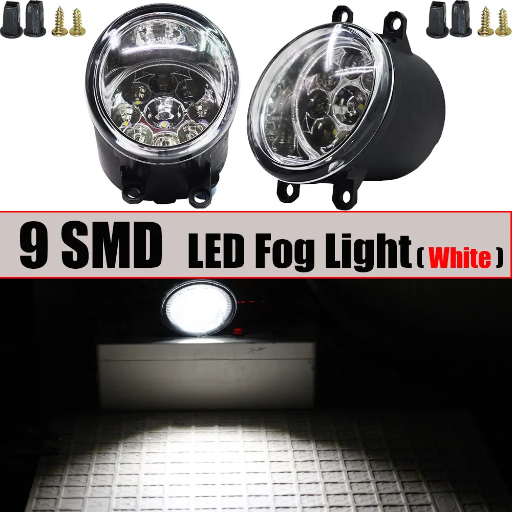 9 SMD White Автомобильный 4000лм противотуманный светильник светодиодный Devil Eye DRL H11 12 В Стайлинг для Toyota RAV4 Highlander Corolla Camry Venza Tundra Tacoma Yaris Prius - Цвет: 9 SMD White
