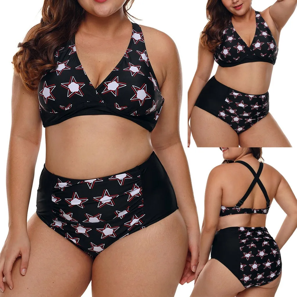 SAGACE два предмета принт со звездами бикини мягкий пляжная одежда 2019 летний